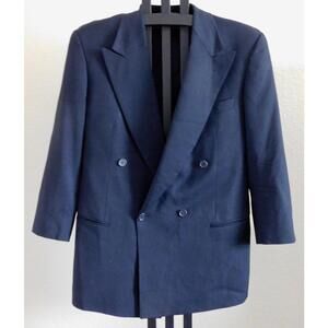 Giorgio Armani Men’s Black Virgin Wool Blazer Sport Coat Size 40R Italy